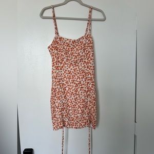 Orange Floral Dress